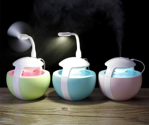 DHHM | 450ml | 3 in 1 | Aroma, Water en Diffuser Lamp en ventilator - dhhm.nl